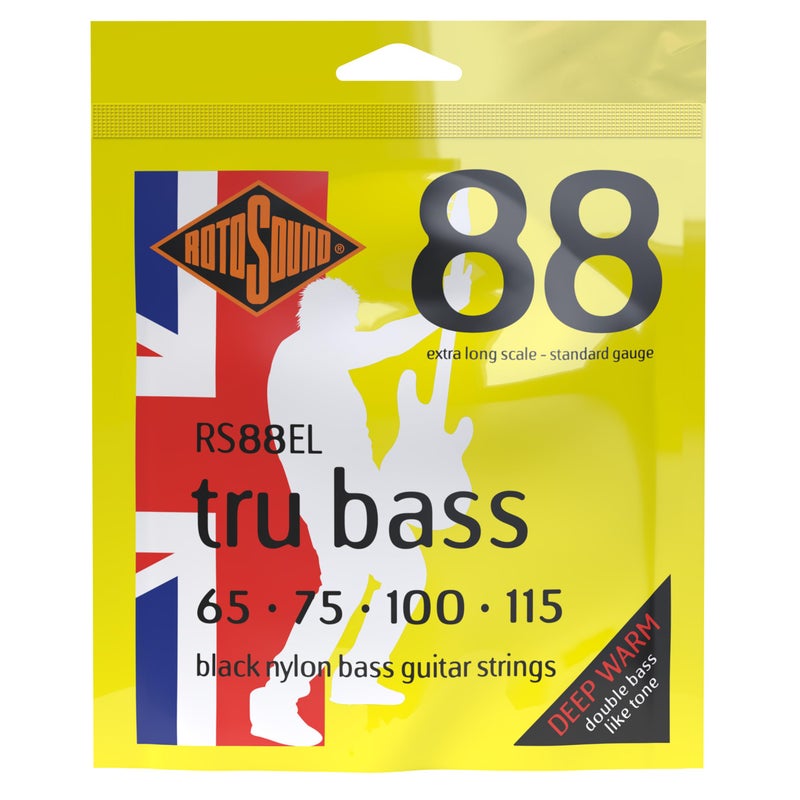 Rotosound RS88EL Black Nylon Flatwound Extra Long (65-115)